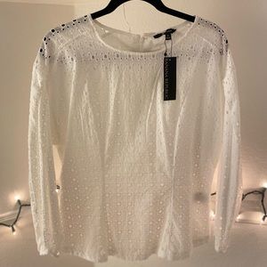NWT White Long Sleeve Shirt by Banana Relublic